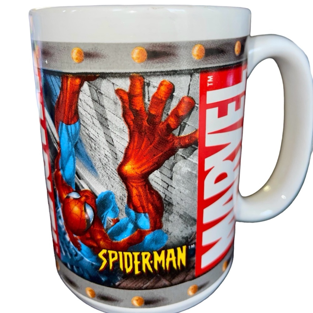 Marvel Coffee Mug Spider-Man Hulk Super Heroes Comic Characters Ceramic Cup 2003
